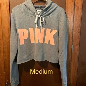 Pink meds crop sweatshirt